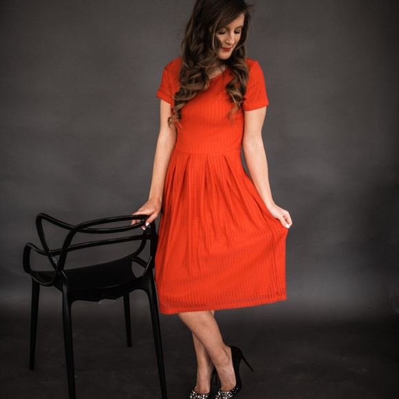 Red Midi Dress - Picture 1 of 3